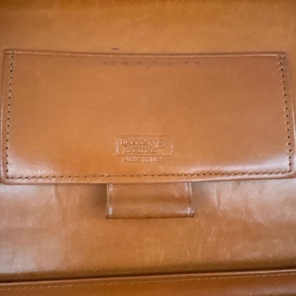 Dooney & Bourke Wallet Checkbook Organizer AWL Teton Cranberry Blue Vintage - Picture 16 of 16